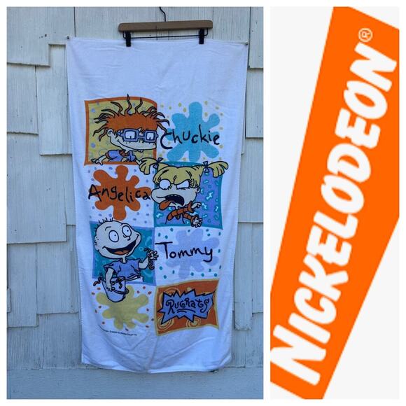 Vintage Nickelodeon Rugrats Beach Towel 1999 - Picture 1 of 8